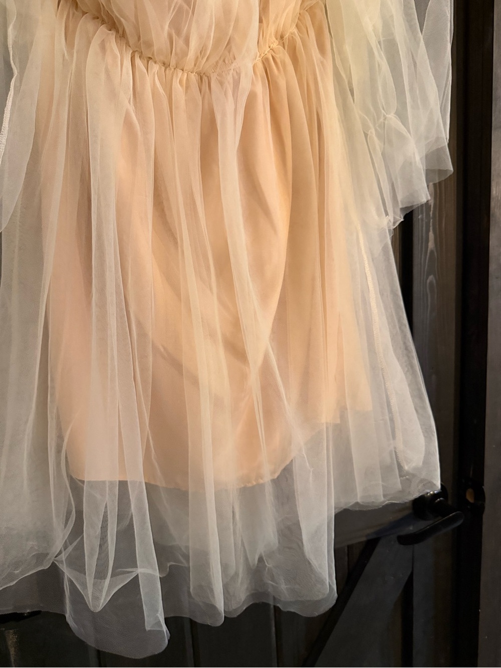 Source Unknown Peach Tulle Mini Dress good for summer festival - Picture 5 of 6